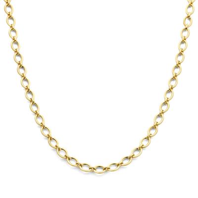 14K Geelgouden Collier met 9 mm Schakels - Luxe en Tijdloos