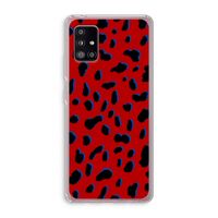 Red Leopard: Samsung Galaxy A51 5G Transparant Hoesje Red Leopard: Samsung Galaxy A51 5G Transparant Hoesje