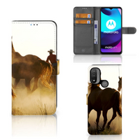 Motorola Moto E20 | E30 | E40 Telefoonhoesje met Pasjes Design Cowboy