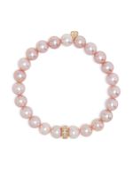 Sydney Evan bracelet en or 14ct orné de perles et de diamants - Rose