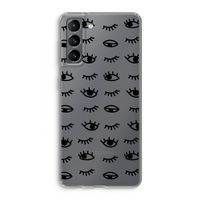 Eye pattern #2: Samsung Galaxy S21 Transparant Hoesje