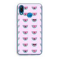 Smiley watermeloenprint: Huawei P20 Lite Transparant Hoesje