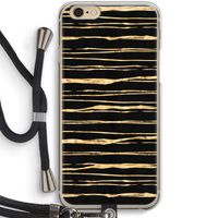 Gouden strepen: iPhone 6 / 6S Transparant Hoesje met koord