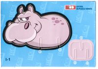 LG Imports 3D puzzel nijlpaard 10,5 cm karton grijs 7 stukjes - thumbnail