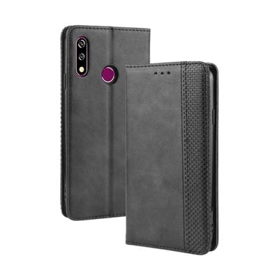 Magnetische Buckle retro Crazy Horse textuur horizontale Flip lederen case voor LG W10 met houder & kaartsleuven & fotolijstjes (zwart)