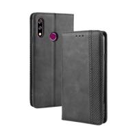 Magnetische Buckle retro Crazy Horse textuur horizontale Flip lederen case voor LG W10 met houder & kaartsleuven & fotolijstjes (zwart)