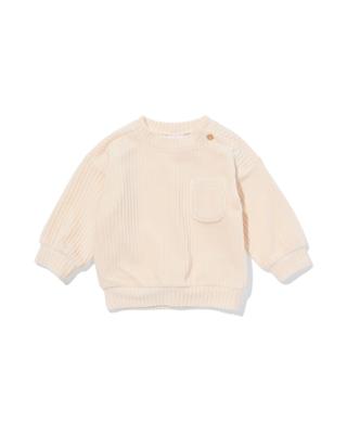 HEMA Babysweater Velours Rib Ecru (ecru)