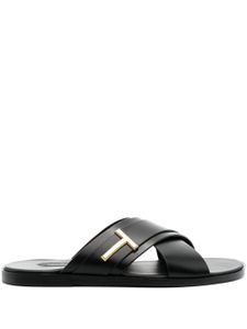 TOM FORD claquettes Preston en cuir - Noir