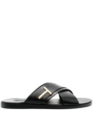TOM FORD claquettes Preston en cuir - Noir TOM FORD claquettes Preston en cuir - Noir