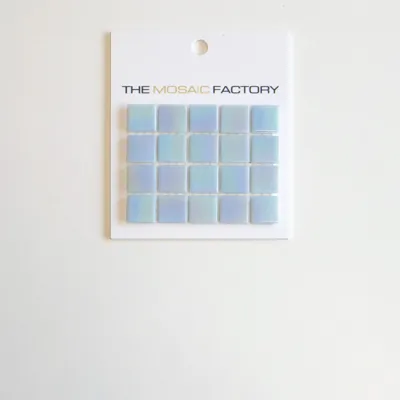 The Mosaic Factory Amsterdam Mozaiek Tegel Vierkant - Licht Blauw Glas Parelmoer Serie 322x322 mm