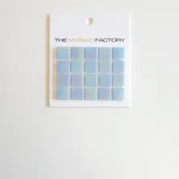 The Mosaic Factory Amsterdam Mozaiek Tegel Vierkant - Licht Blauw Glas Parelmoer Serie 322x322 mm