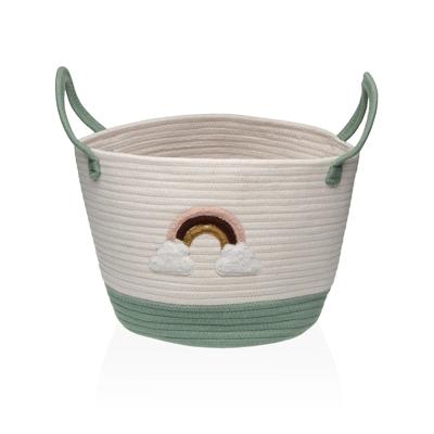 Mand Versa Wit Groen Polypropyleen Vezel Regenboog