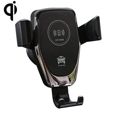 Air Outlet beugel draadloze oplader Qi standaard draadloze autolader (zwart)