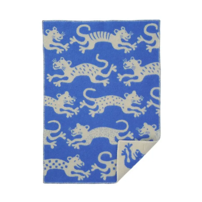 Klippan wiegdeken eco-wol Jump baby-Blauw