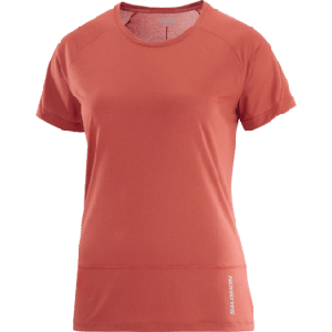 Salomon Cross Run SS Tee dames - ROOD - Dames