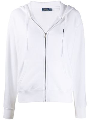 Polo Ralph Lauren sweat zippé à capuche - Blanc