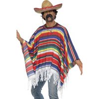 Mexicaanse poncho verkleedkleding voor volwassenen