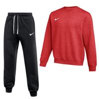 Nike Park 26 Fleece Crew Joggingpak Rood Zwart