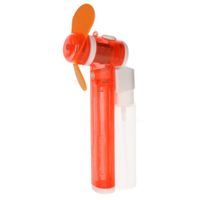 Zak ventilator oranje met water verstuiver 16 cm   - - thumbnail
