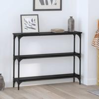 Wandtafel met plank Zwart eiken 100 x 22.5 x 75 cm Bewerkt hout Wandtafel met plank Zwart eiken 100 x 22.5 x 75 cm Bewerkt hout