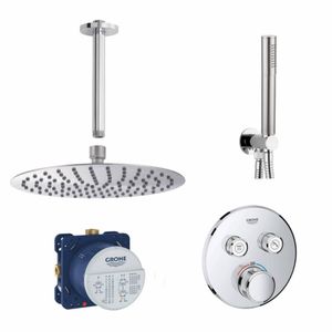 Grohe /Wiesbaden SmartControl Inbouw Doucheset Rond Met Hoofddouche 20 cm en Handdouche Plafond Uitloop Compleet