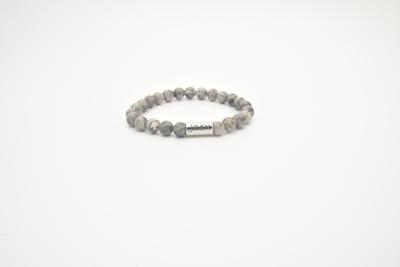 JOSH Heren Armband met Natuursteen Smokey | 09313-BRA