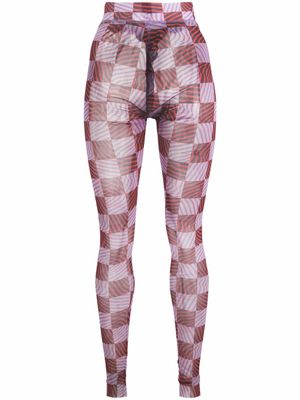 Henrik Vibskov legging à imprimé géométrique - Violet