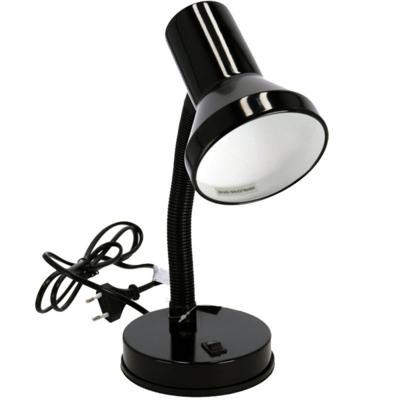 Gerimport Bureaulamp - zwart - 13 x 10 x 30 cm - Buigbare leeslampen/ tafellampen
