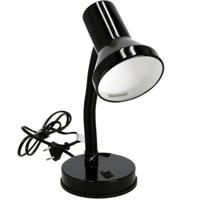 Gerimport Bureaulamp - zwart - 13 x 10 x 30 cm - Buigbare leeslampen/ tafellampen