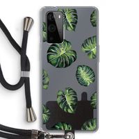 Tropische bladeren: OnePlus 9 Pro Transparant Hoesje met koord