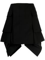 sacai minijupe asymétrique à taille haute - Noir - thumbnail