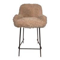Leander Lage Barkruk Hair Bruin (set van 2)
