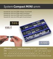 Prijscassette Compact Mini 1303 grijswit