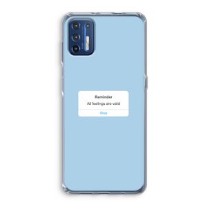 Reminder: Motorola Moto G9 Plus Transparant Hoesje