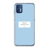 Reminder: Motorola Moto G9 Plus Transparant Hoesje
