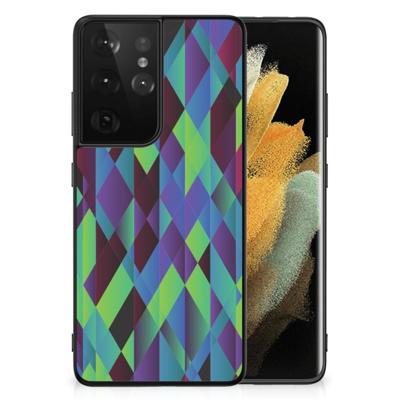Samsung Galaxy S21 Ultra Backcover Abstract Green Blue