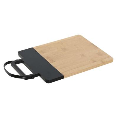 Snijplank Home ESPRIT Zwart Natuurlijk Polyurethaan Bamboe 35,5 x 21 x 1,1 cm