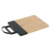 Snijplank Home ESPRIT Zwart Natuurlijk Polyurethaan Bamboe 35,5 x 21 x 1,1 cm