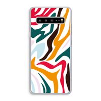 Colored Zebra: Samsung Galaxy S10 5G Transparant Hoesje