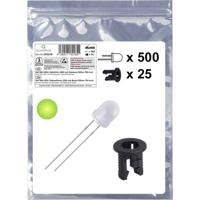 Quadrios 25O210 LED-assortiment Geel-groen Rond 3 mm 700 mcd 20 mA 2.0 V