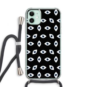 Eyes pattern: iPhone 11 Transparant Hoesje met koord