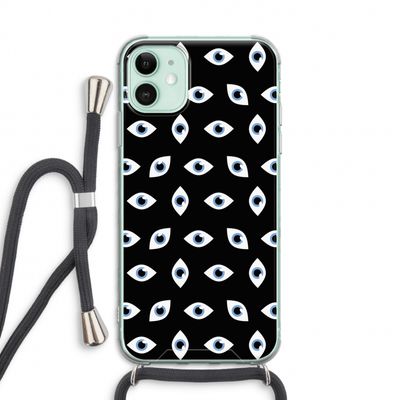 Eyes pattern: iPhone 11 Transparant Hoesje met koord