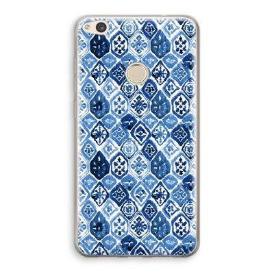 Blauw motief: Huawei Ascend P8 Lite (2017) Transparant Hoesje