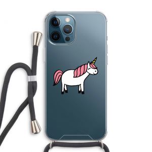 Eenhoorn: iPhone 12 Pro Max Transparant Hoesje met koord