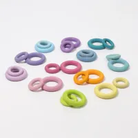Grimm's Houten Ringen - Pastel (24-delig)