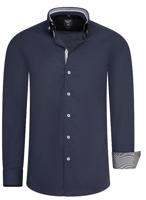 Rusty Neal - Heren Overhemd - Antraciet - Navy - Italianstyle