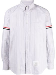Thom Browne chemise en coton à bande RWB - Gris
