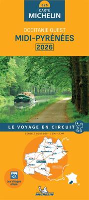 Wegenkaart - landkaart 525 Midi-Pyrénées - Occitanie Ouest 2026 | Michelin