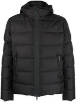 Fay logo-patch padded hooded jacket - Noir