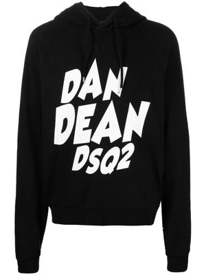 DSQUARED2 hoodie à logo imprimé - Noir